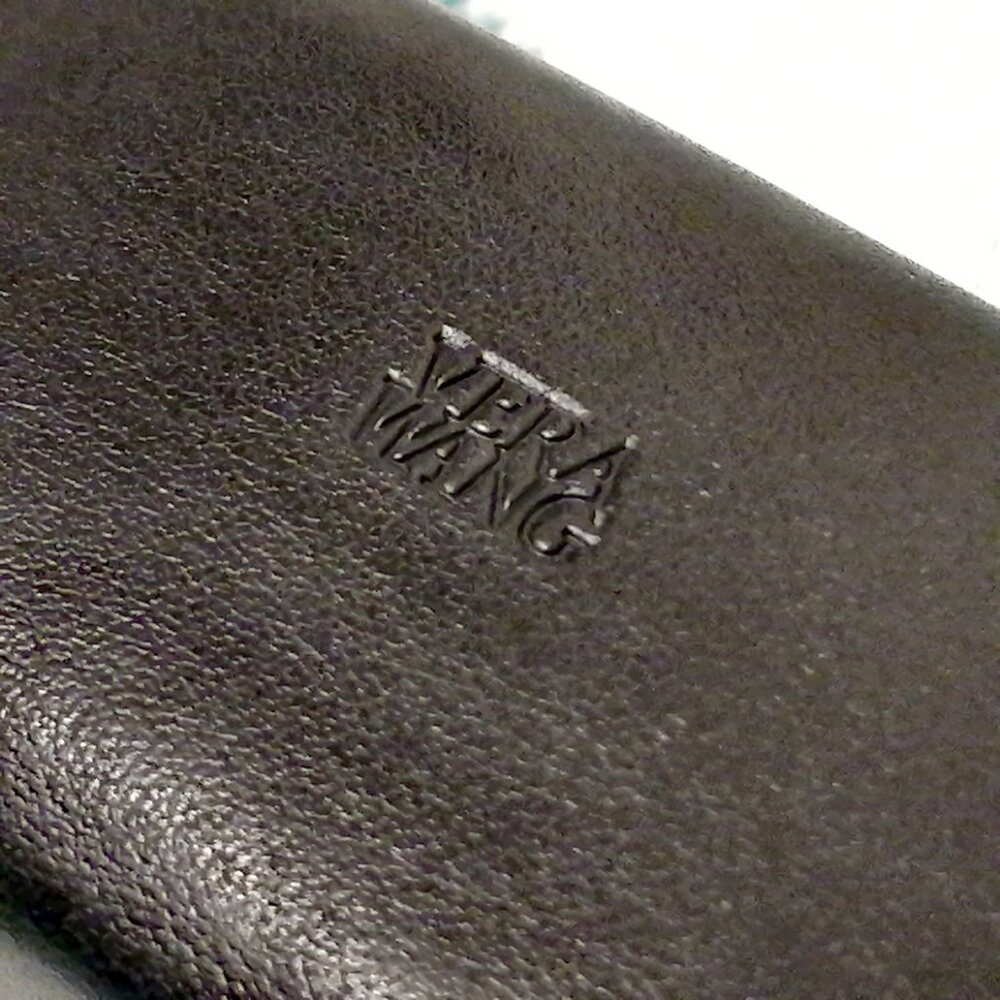 Vera Wang Black Leather Hard Shell Eyewear Case